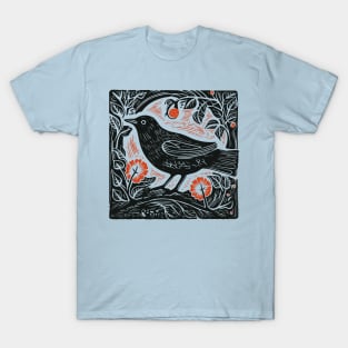 Lino Cut Bird T-Shirt